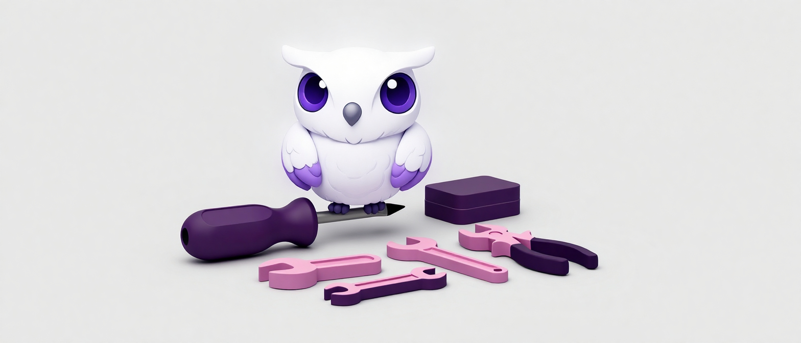 Набор инструментов аккуратно разложен на рабочем столе