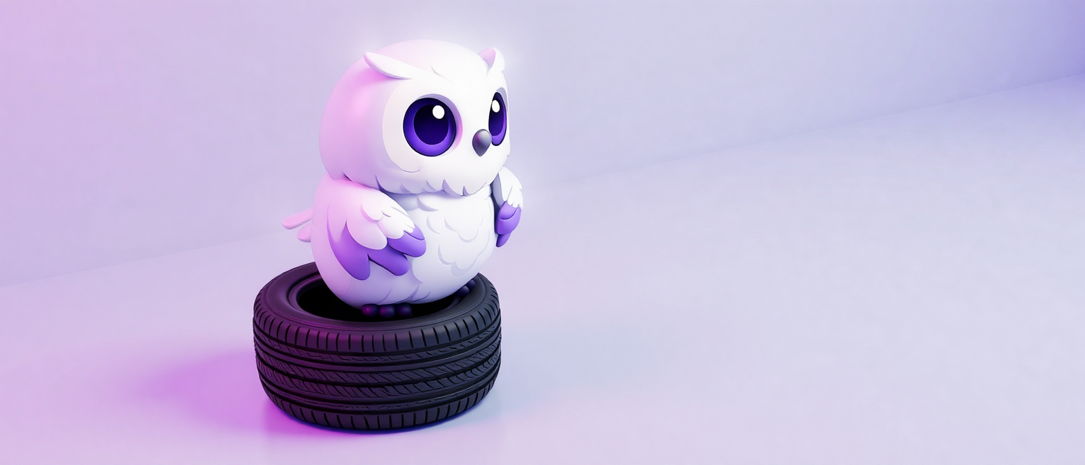 Стопки шин на полу в минималистичном пространстве