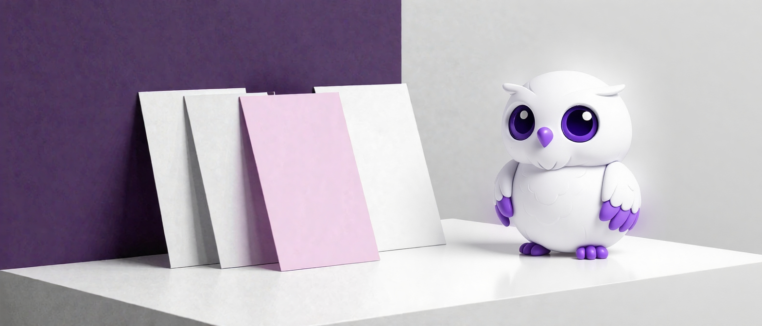 Минималистичная сцена тестирования гипотез с карточками