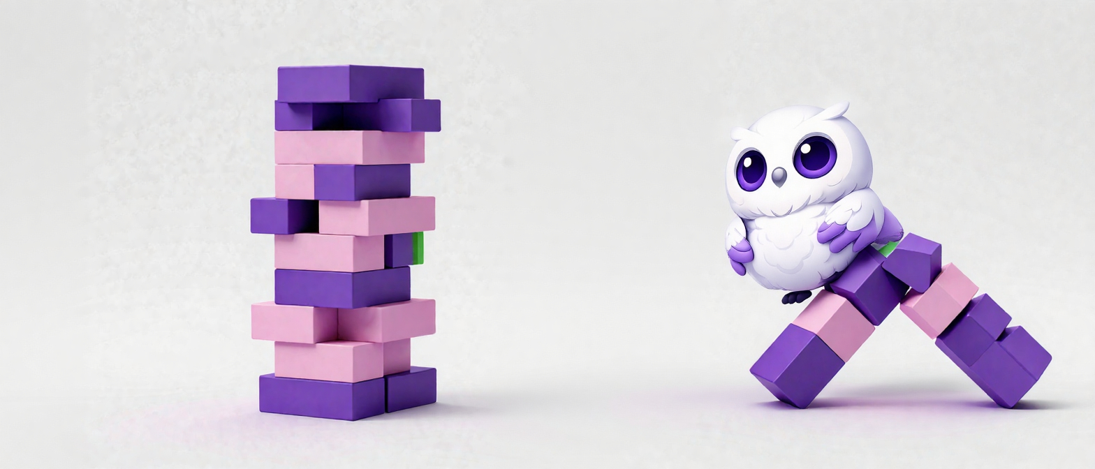 Сравнение устойчивой и неустойчивой конструкции из блоков