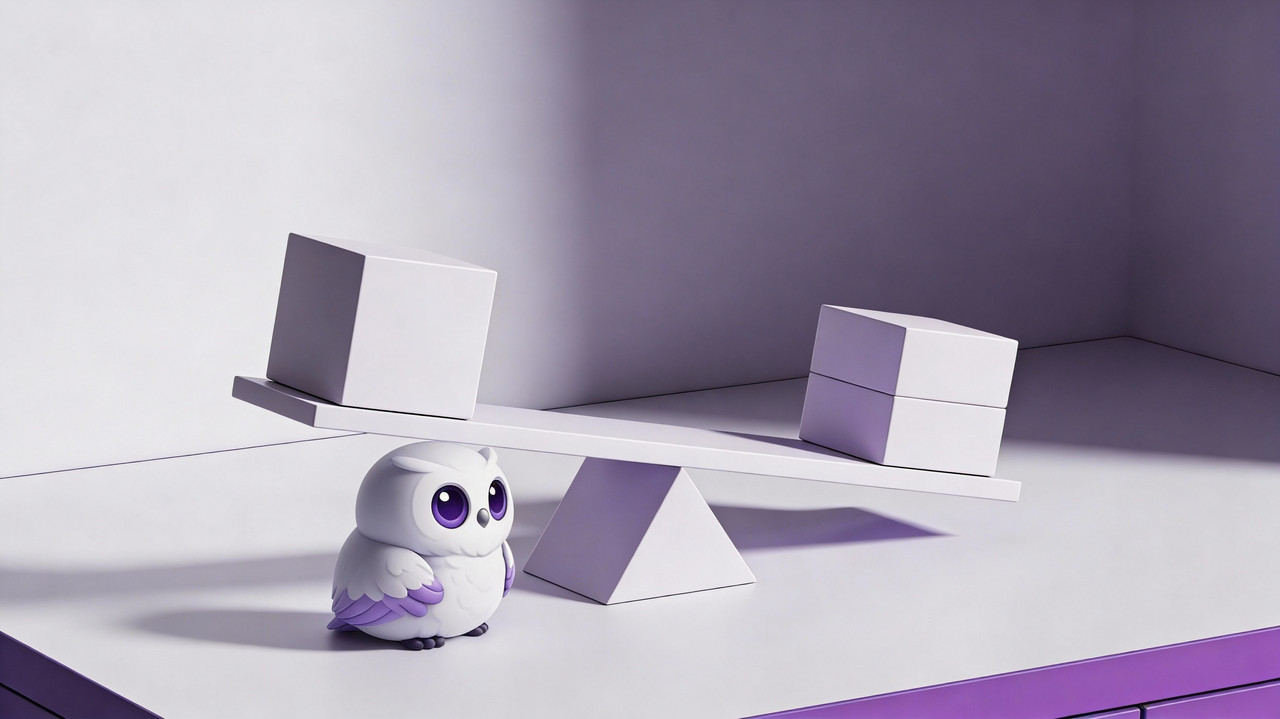 Абстрактная сцена весов приоритета и цены