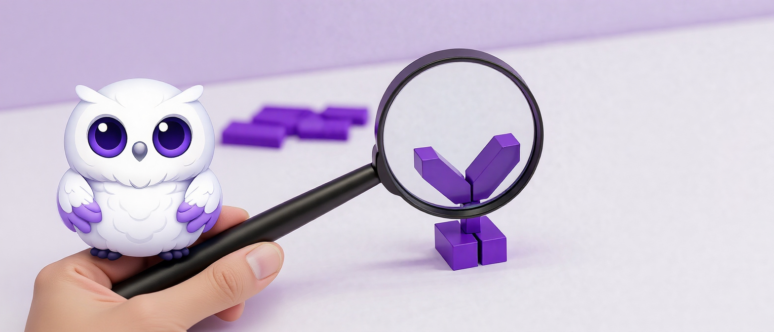 Росток под увеличительным стеклом как иллюзия масштабирования