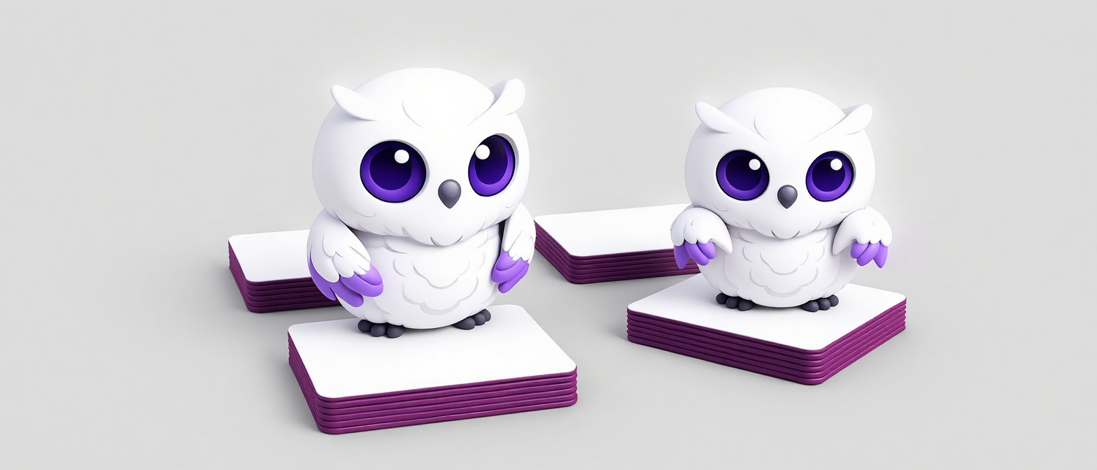 Четыре группы карточек разложены по разным стопкам