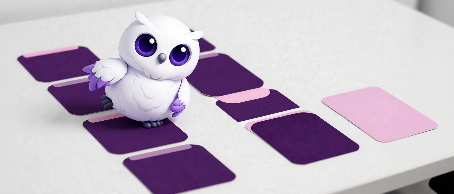 Процесс разделения набора карточек на группы