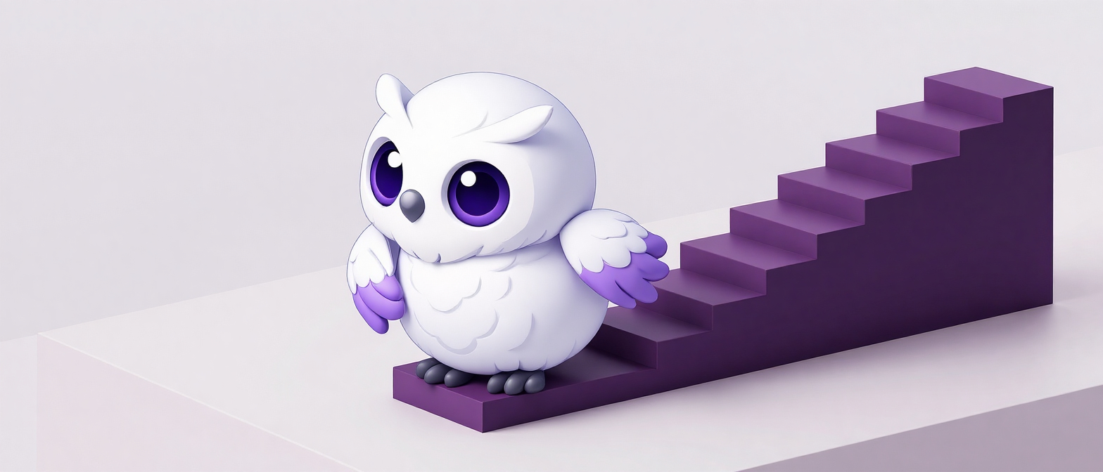 Лестница из геометрических блоков от нижнего уровня к верхнему