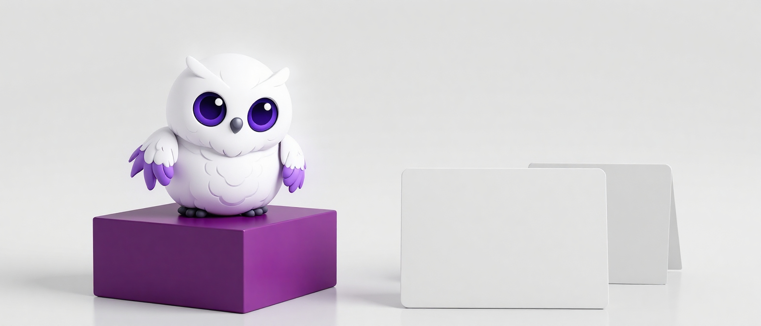 Минималистичная сцена с пустыми карточками и маркерами гипотез