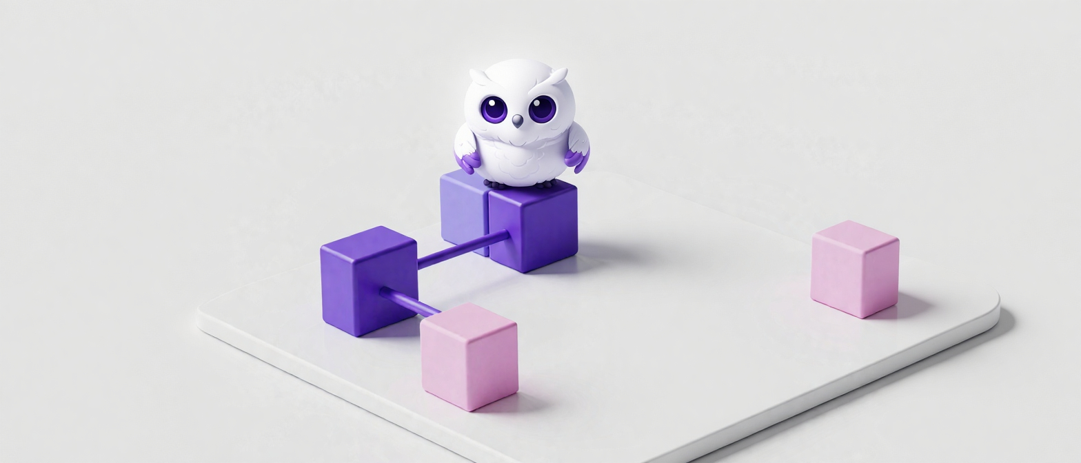 Минималистичная сцена с блоками и цифровыми модулями